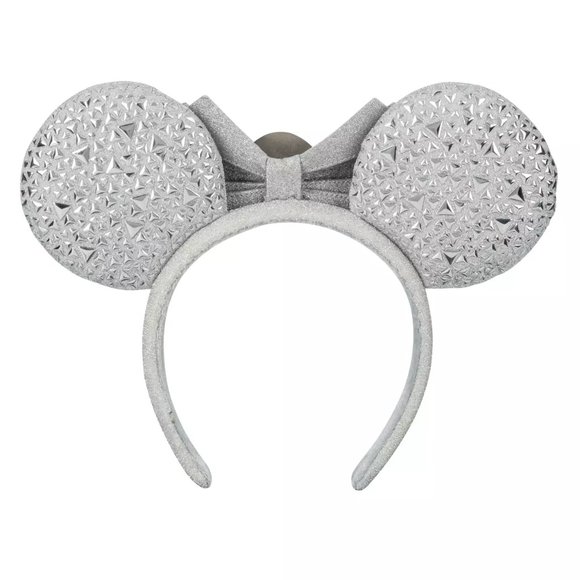 DISNEY 100 ANNIVERSARY PLATINIUM MINNIE MOUSE EAR HEADBAND CAST MEMBER EXCLUSIVE - Picture 3 of 6
